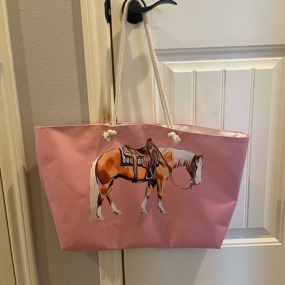 Pink Palomino Equestrian Tote Bag